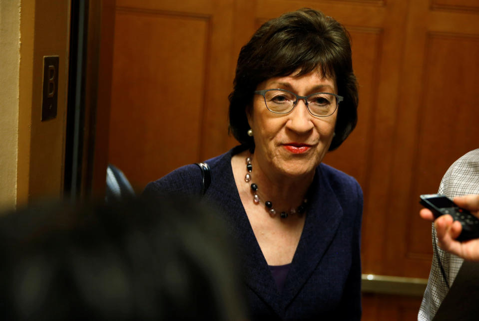 A vote for Kavanaugh would destroy Sen. Susan Collins’ independent, pro-health care, pro-women’s rights reputation. (Joshua Roberts / Reuters)