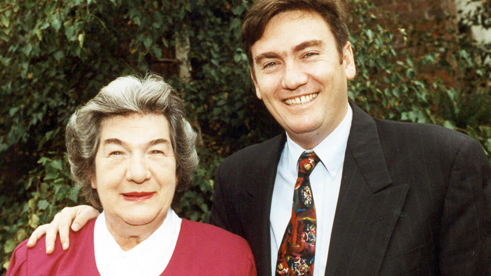 Eddie McGuire, pictured here with mother Bridie before her death.