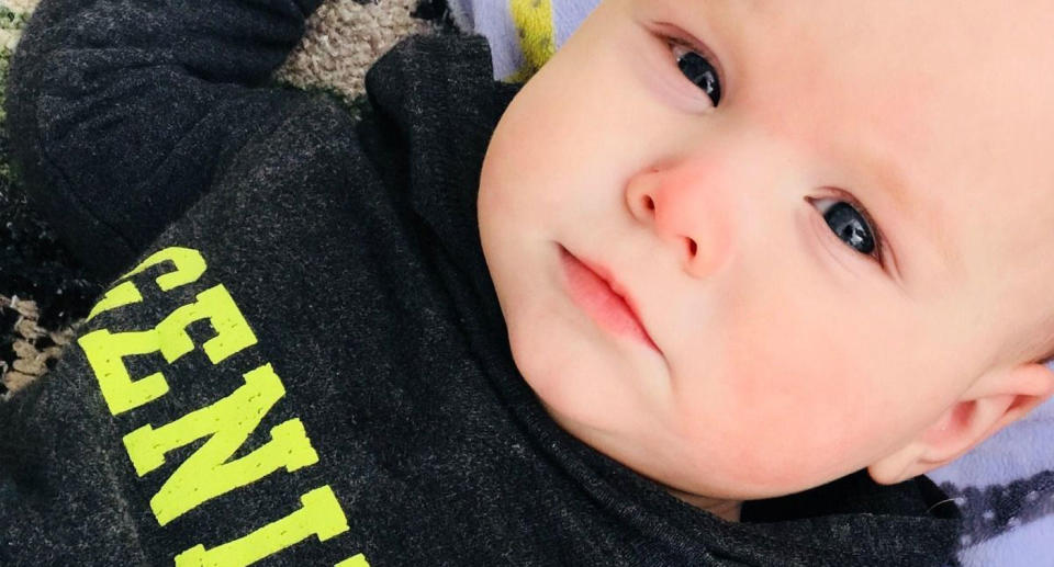 Little Justin Chamberlain died after choking on a balloon. Source: GoFundMe/ Baby Justin’s Funeral