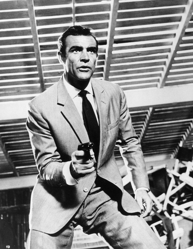 <p> <strong>Quote</strong>: “Bond. James Bond.” </p> <p> The iconic line—spoofed literally thousands of times (ok, we didn't count but we're pretty sure that's accurate)—was originally said by Sean Connery in <em>Dr. No</em>, the first of many <em>James Bond</em> movies. Author of the popular series, Ian Fleming, reportedly named his spy character after an American ornithologist. </p>