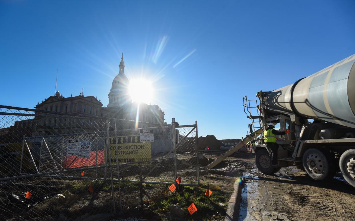 Construction at the State Capitol pictured Tuesday, Nov. 23, 2021.