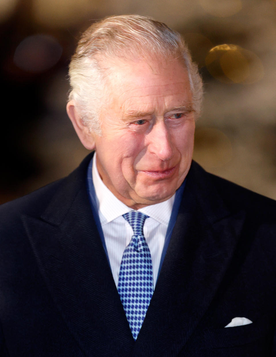 LONDON, UNITED KINGDOM - DECEMBER 15: (EMBARGOED FOR PUBLICATION IN UK NEWSPAPERS UNTIL 24 HOURS AFTER CREATE DATE AND TIME) King Charles III attends the 'Together at Christmas' Carol Service at Westminster Abbey on December 15, 2022 in London, England. Spearheaded by Catherine, Princess of Wales and supported by The Royal Foundation, this year's carol service is dedicated to Her late Majesty Queen Elizabeth II and the values she demonstrated throughout her life. (Photo by Max Mumby/Indigo/Getty Images)