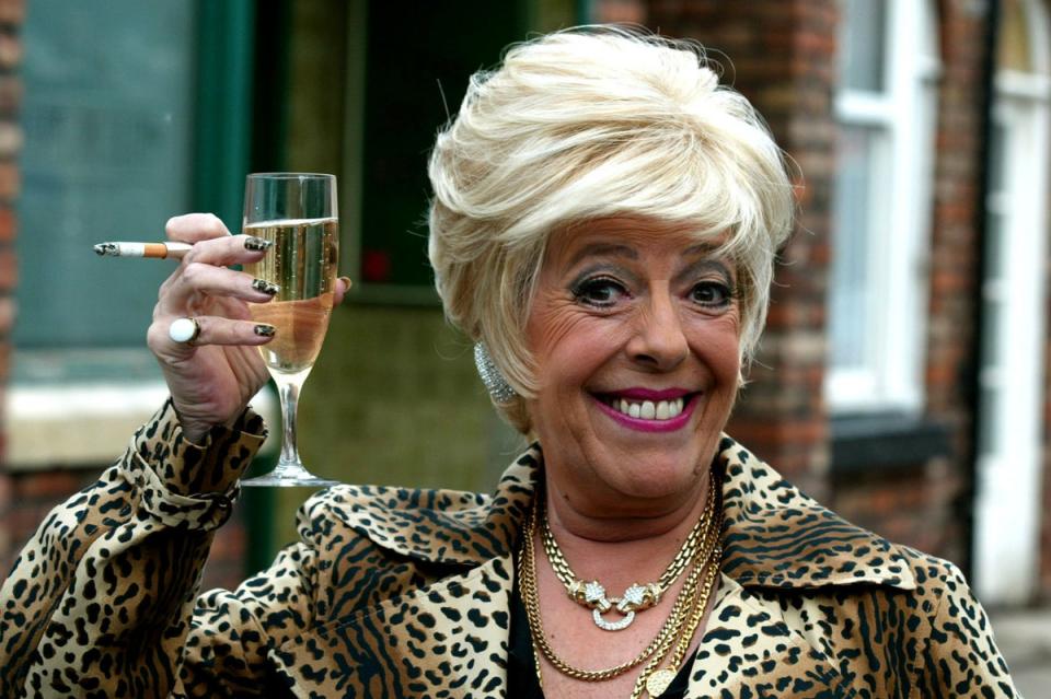 Julie Goodyear as Coronation Street’s Bet Lynch (PA)