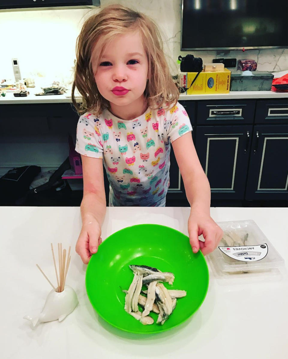 HARPER LOVES ANCHOVIES—FOR BREAKFAST