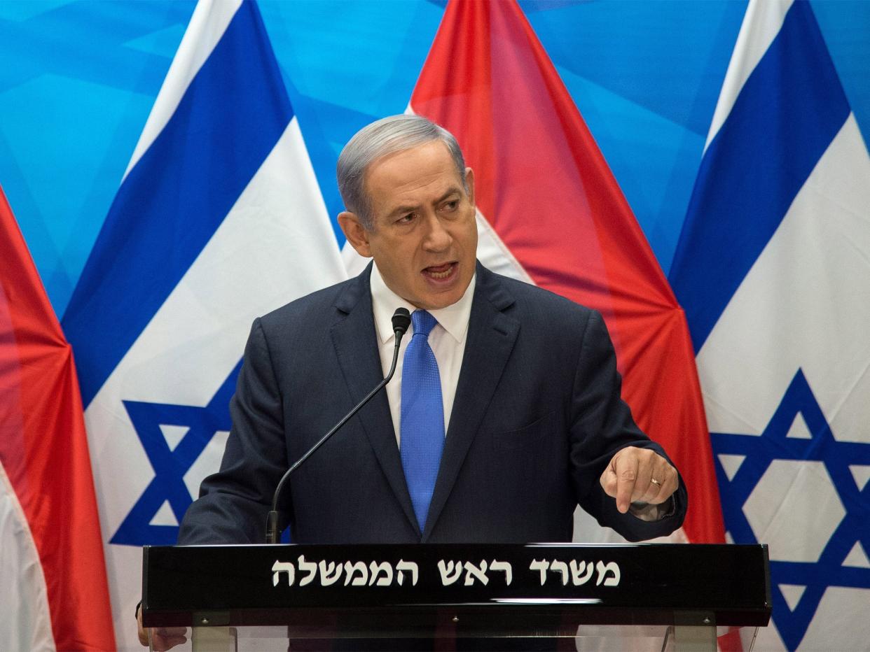 Benjamin Netanyahu is slated to sign two peace pacts with Arab countries on Tuesday at the White House. (EPA)