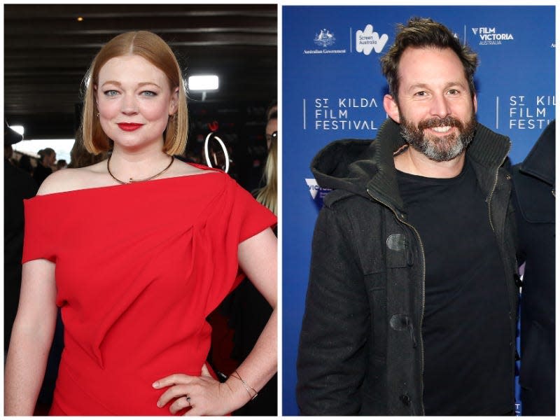 Left: Sarah Snook. Right: Dave Lawson.