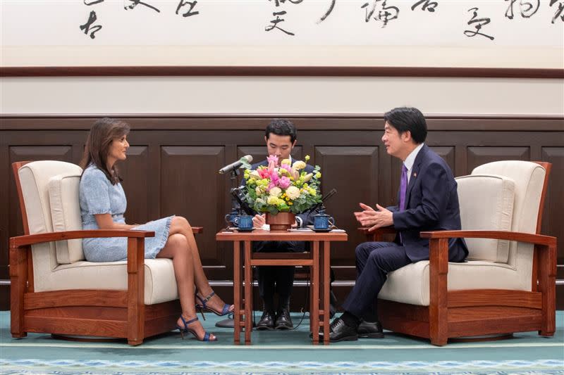 賴清德接見「美國前駐聯合國常代海莉（Nikki Haley）大使訪問團」（圖／總統府提供）