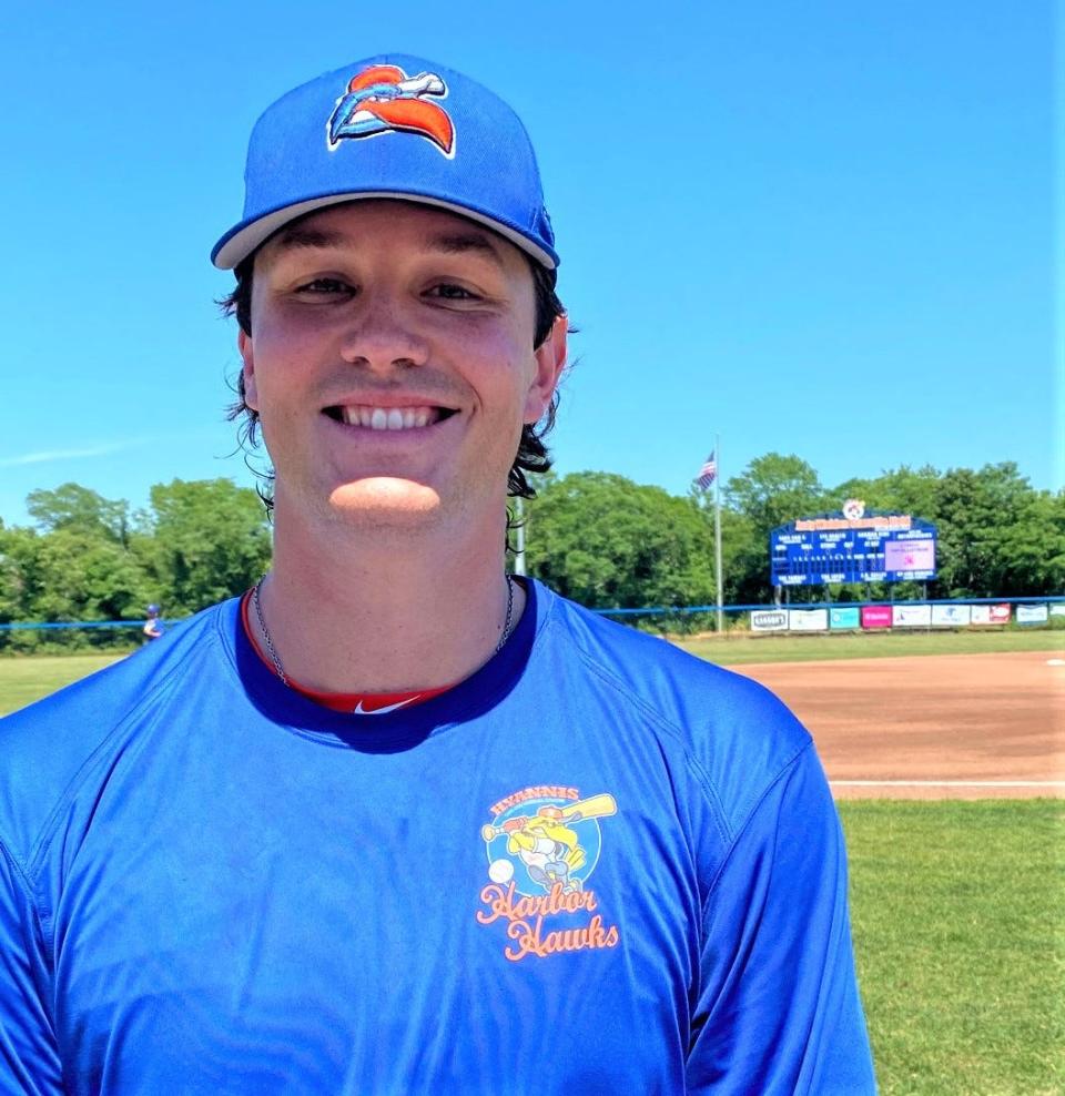 Jackson Emus is pitching for the Hyannis Harbor Hawks this summer.