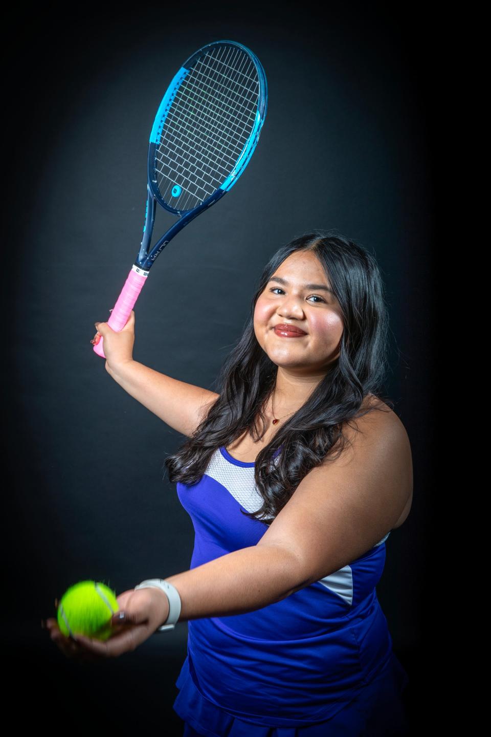 Isabella Pimentel, Shadow Hills High School tennis player, is a Desert Sun Top Fall Athlete, December 12, 2023.