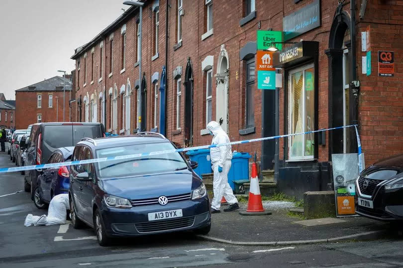 Shots were blasted at a window of a fish and chip shop