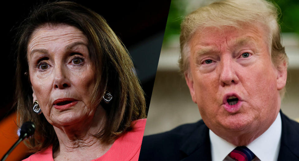 Nancy Pelosi and Donald Trump. (Photos: Yuri Gripas /Reuters, Alex Brandon/AP)