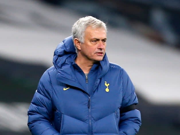 Jose Mourinho looks on from the sidelines (POOL/AFP)