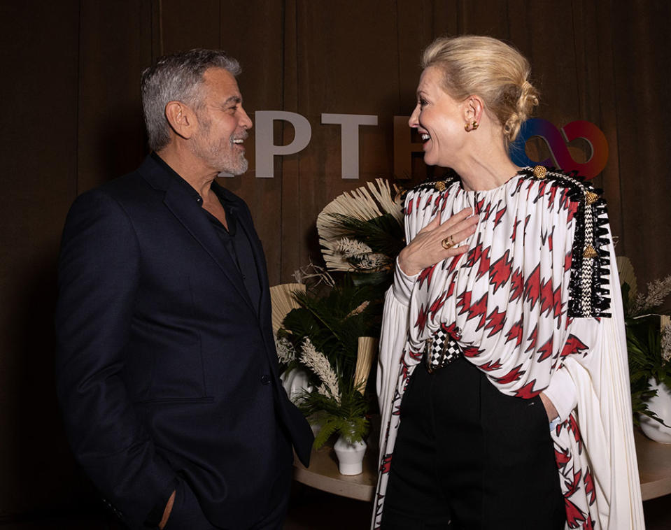 George Clooney and Cate Blanchett catch up at MPTFs Night Before party