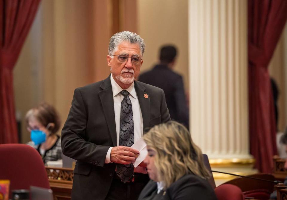 State Sen. Anthony Portantino, D-Burbank, walks in the Senate chamber at the state Capitol on Thursday.