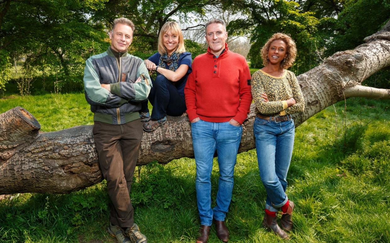 The Springwatch team: Chris Packham, Michaela Strachan, Iolo Williams, Gillian Burke - WARNING: Use of this copyright image is subject to the terms of use of BBC Pictures' Digital Picture