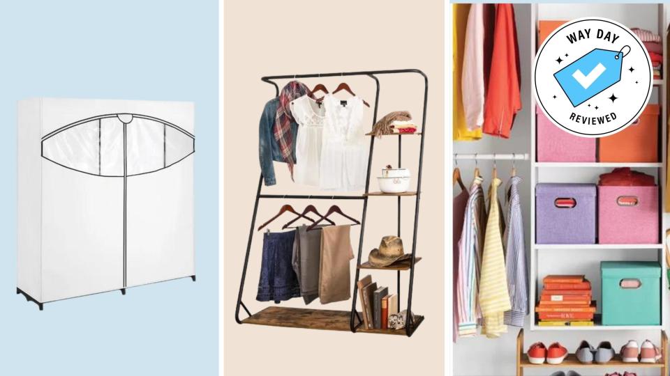 Reorganize your wardrobe with these marked-down closet storage options.