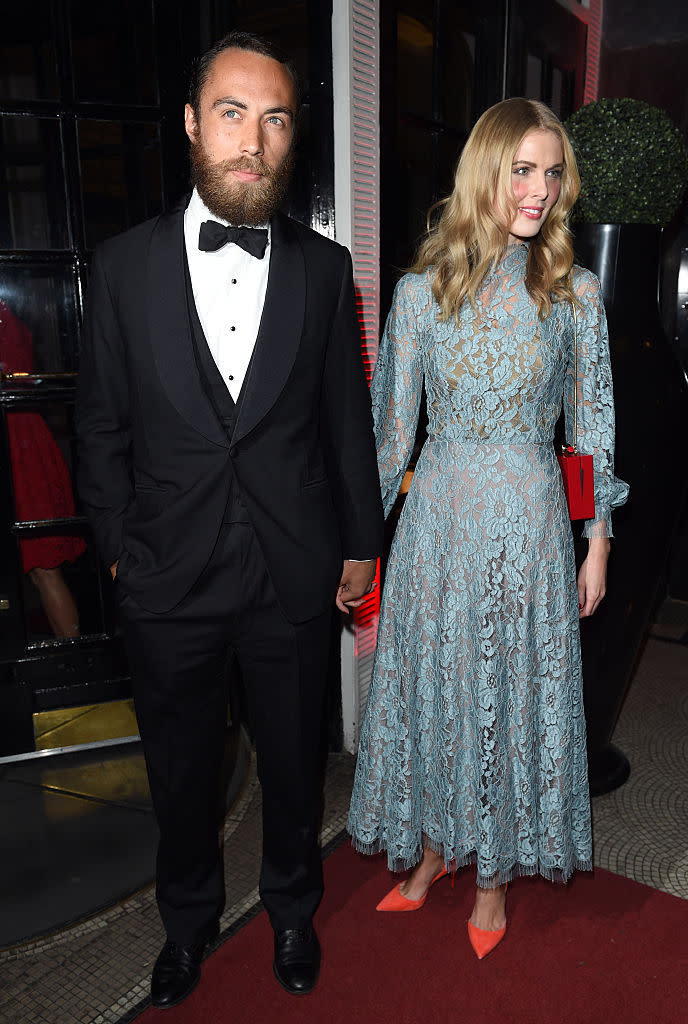 <p>Channelling James Bond in a three-piece suit. Side note: How gorgeous is Donna Air’s lacy gown? <i>(Photo by Karwai Tang/WireImage)</i></p>