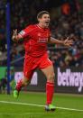 <p>One-club man Stevie G grabbed all his goals for Liverpool. </p>