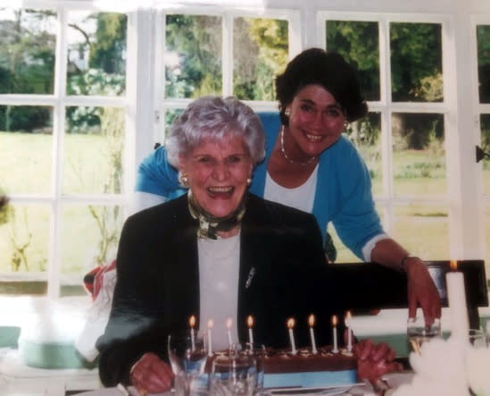 Margaret Bradshaw on her 80th birthday with daughter Helen Cunningham. (SWNS)