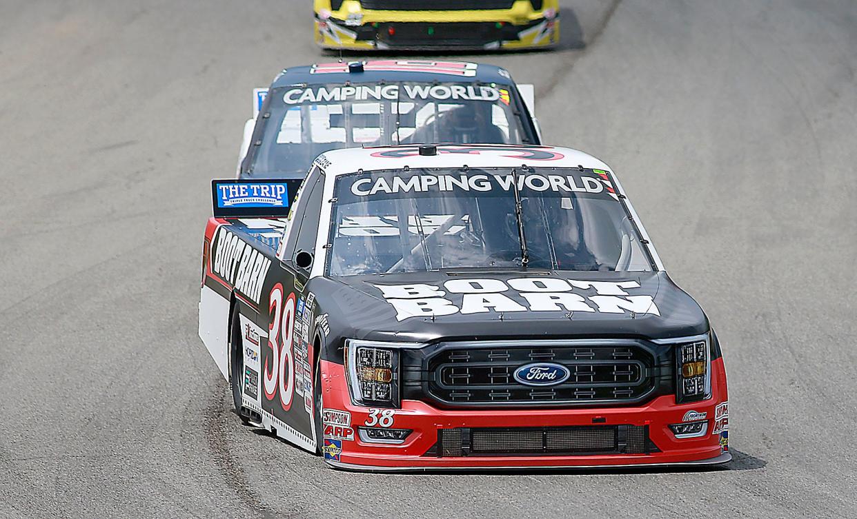 Zane Smith races during the inaugural NASCAR Camping World Truck Series O'Reilly Auto Parts 150 at Mid-Ohio on Saturday, July 9, 2022. TOM E. PUSKAR/ASHLAND TIMES-GAZETTE