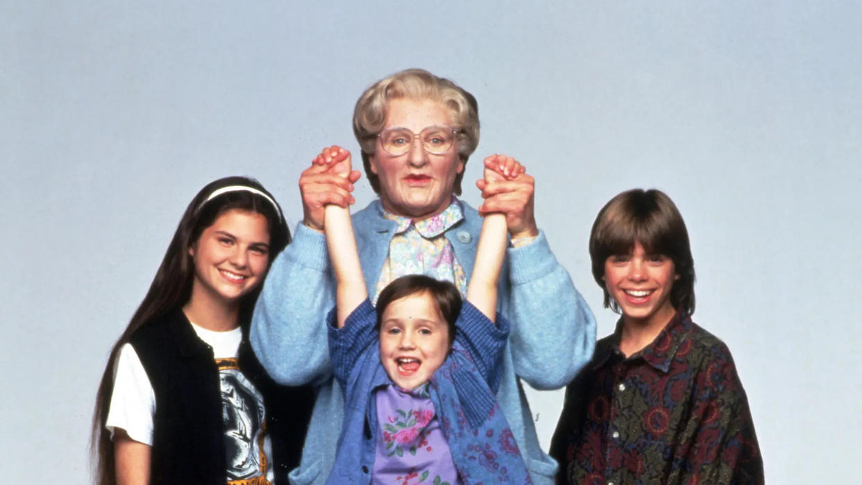 In the movie "Mrs. Doubtfire," Robin Williams' character disguised himself as a nanny so he could care for his children.