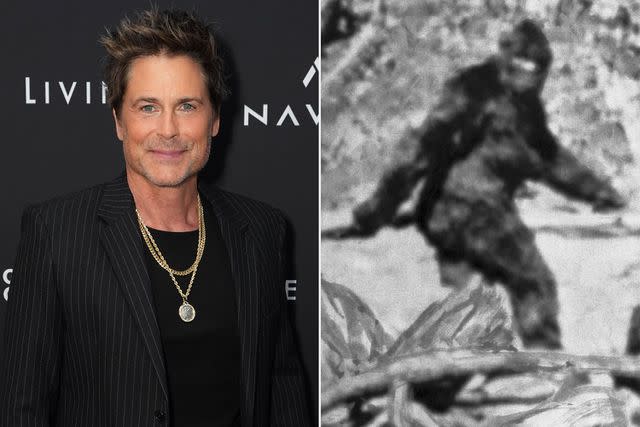 <p>Gonzalo Marroquin/Getty; Bettmann/Getty</p> Rob Lowe and Bigfoot