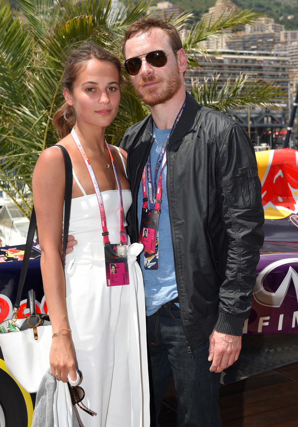 MONACO - MAY 24: Alicia Vikander and Michael Fassbender attend the Infiniti Red Bull Racing Energy Station at Monte Carlo on May 24, 2015 in Monte Carlo, Monaco. (Photo by Karwai Tang/Getty Images)