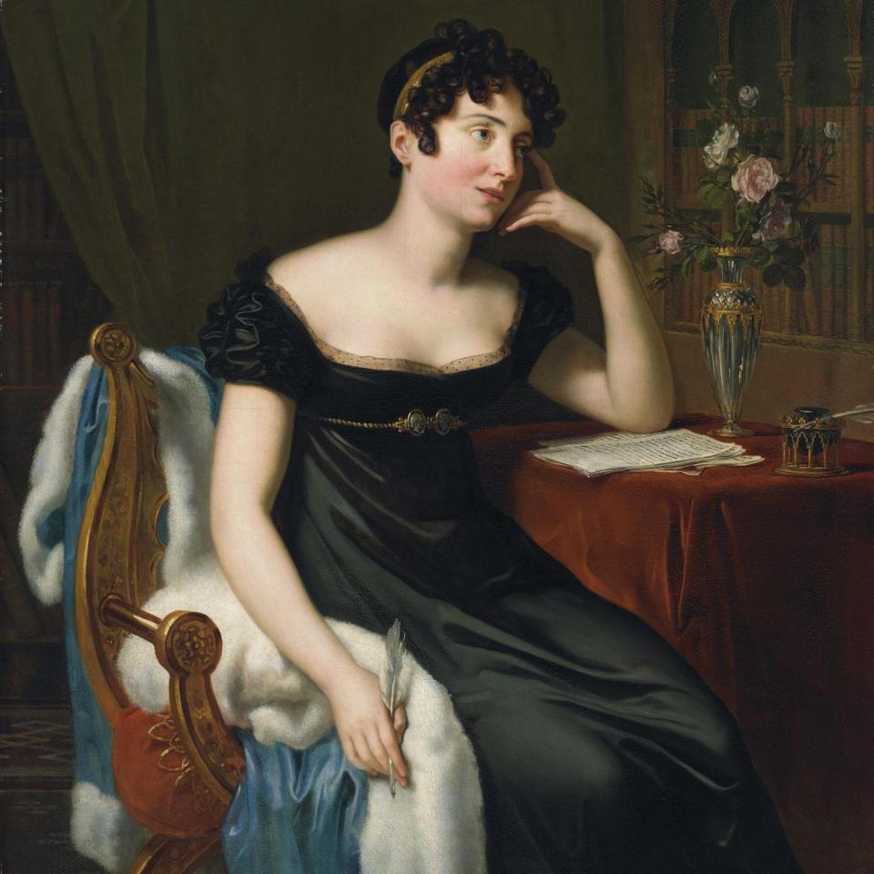 Portrait of Lady Morgan (Sydney Owenson) by René Théodore Berthon (c. 1818)