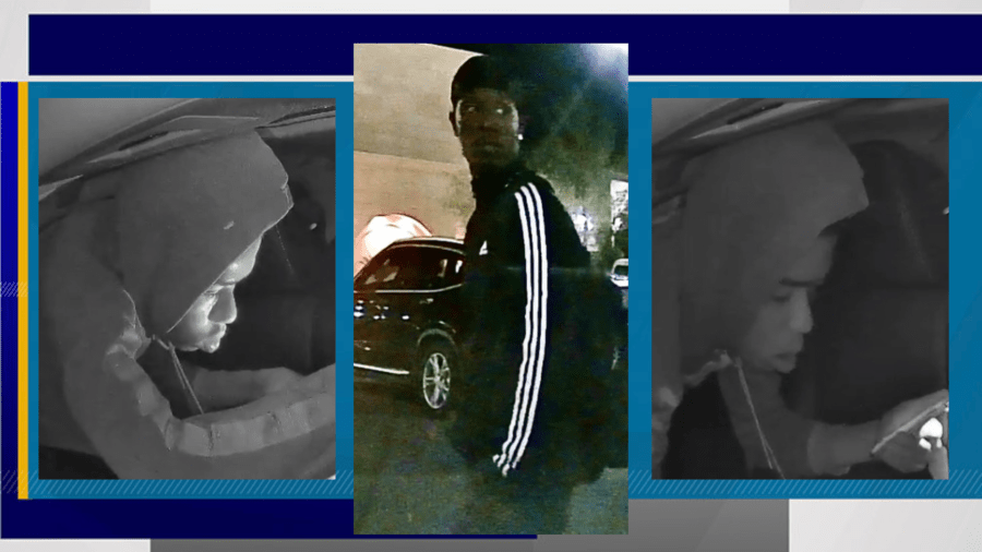 Metro police search for a suspect accused of burglarizing a vehicle near Charleston Boulevard and Fort Apache Road on Aug. 11, 2023 (LVMPD)