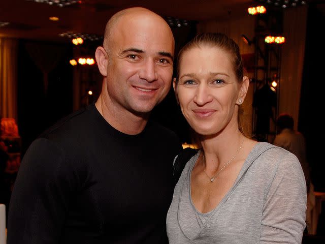 <p>Charley Gallay/Getty</p> Andre Agassi and Steffi GrafAndre at Agassi's 12th Annual Grand Slam for Children in 2007