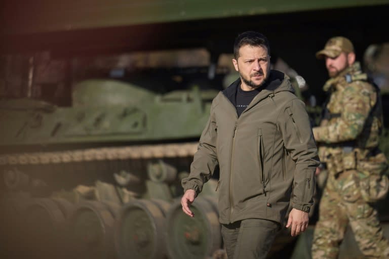 Zelensky conceded the war was in a 'difficult situation' and reiterated his need for more air defences (Handout)