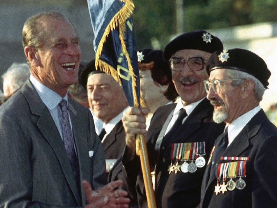 Philip with British veterans in Israel