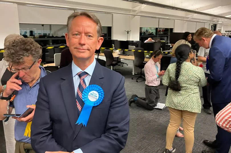 Gareth Bacon shortly after being elected Conservative MP for Orpington