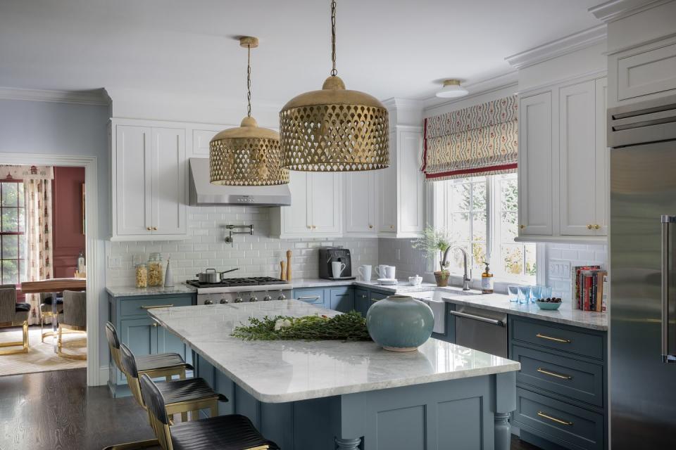 french blue kitchen