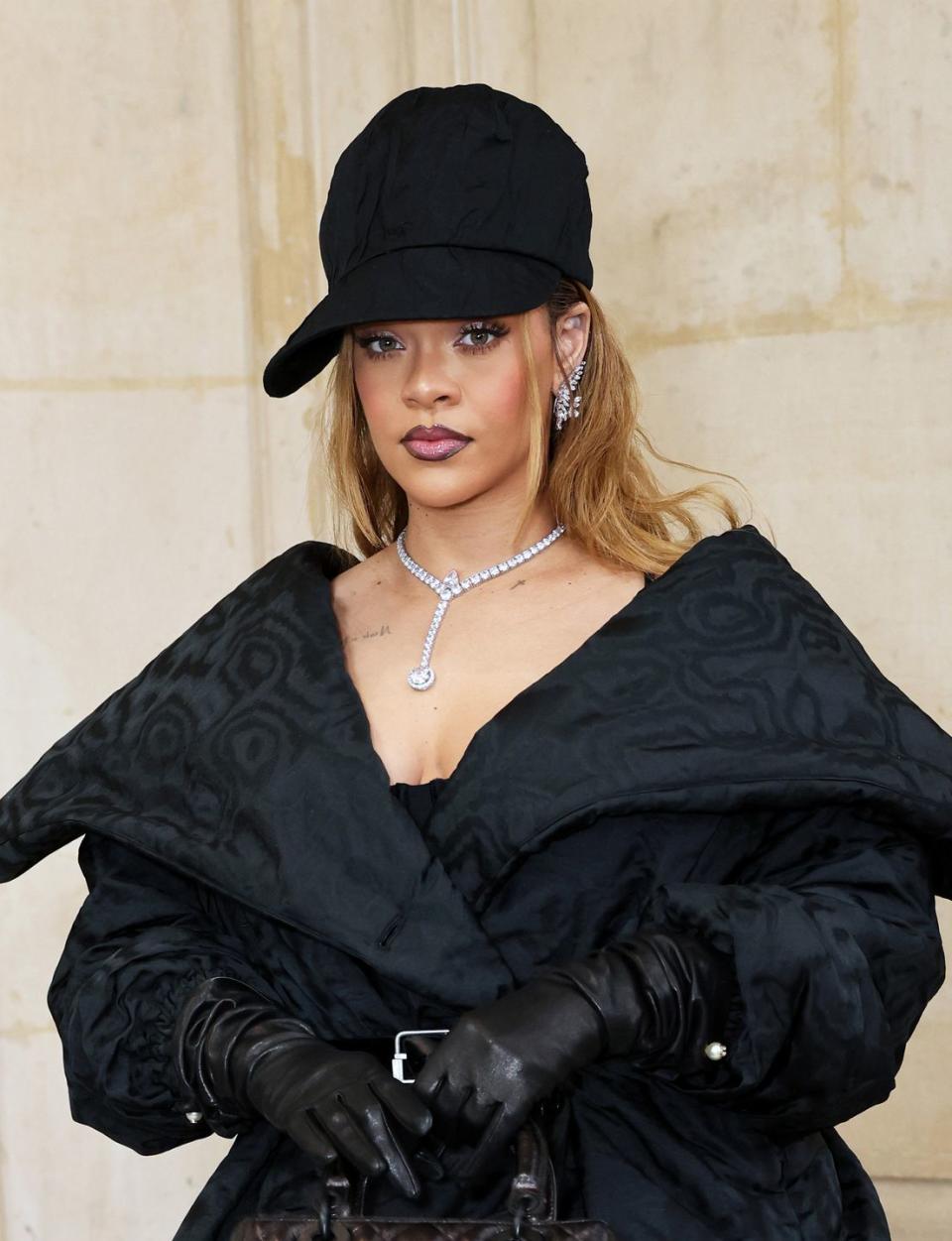 rihanna at christian dior's spring summer 2024 haute couture show