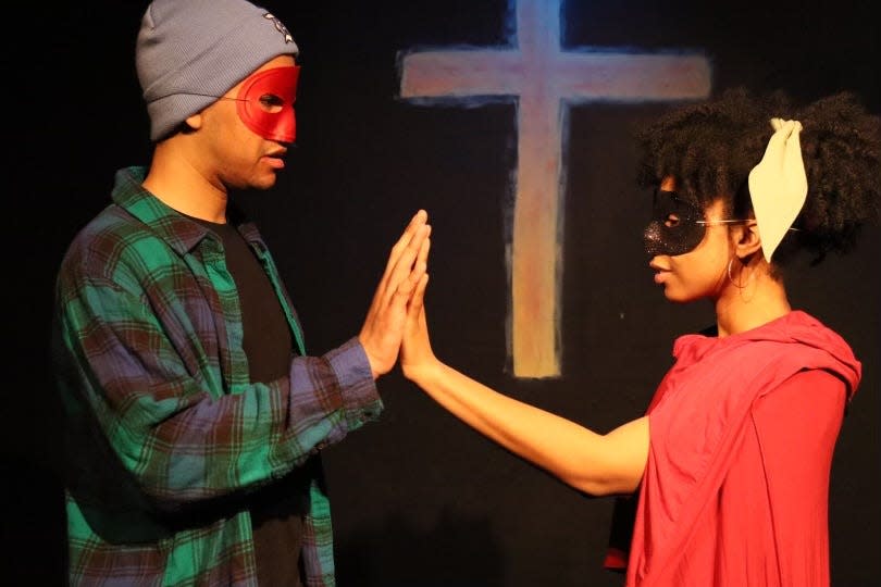 Jalen Wilson-Nelem and Faith Berry in Break the Chain and Matrix Theatre Company's "R & J Project," running through Feb. 26, 2023 at Matrix.