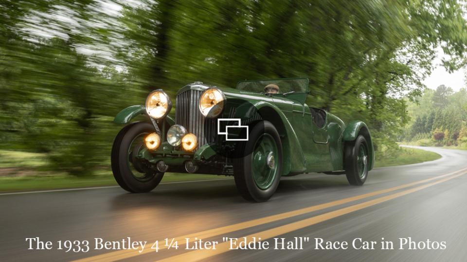 Driving the 1933 Bentley 4 ¼ Liter "Eddie Hall" race car.