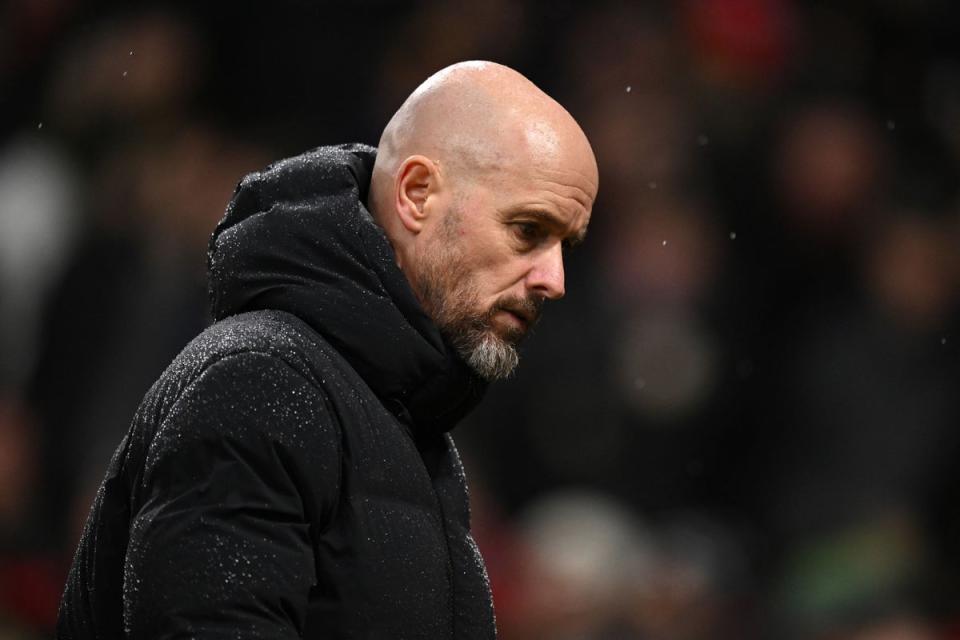 The pressure is firmly back on Erik ten Hag (AFP via Getty Images)