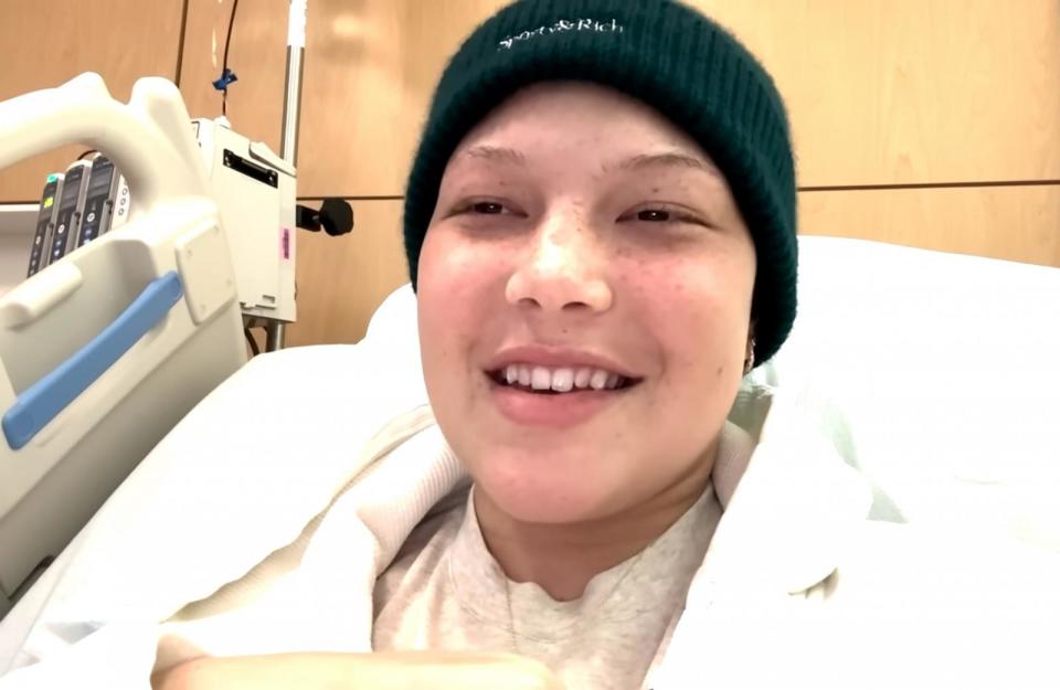 PHOTO: Isabella Strahan opened up about connecting with former college football player Greg Brooks Jr. who was also diagnosed with a brain tumor. (Isabella Strahan/YouTube)