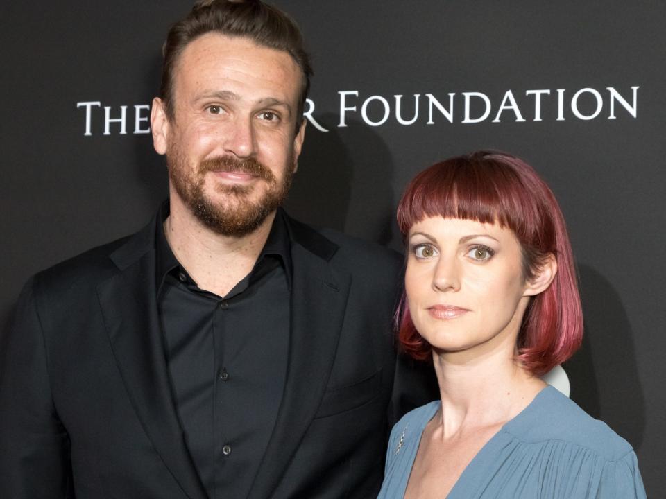 Jason Segel and Alexis Mixter in January 2018