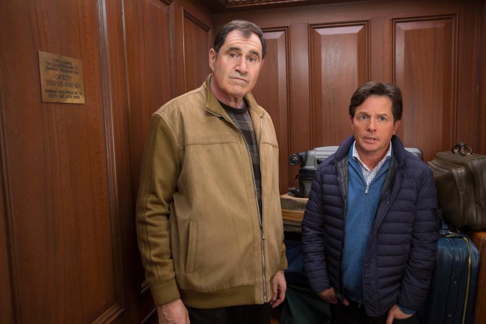 Richard Kind  and Michael J. Fox on "The Michael J. Fox Show" in October 2013.