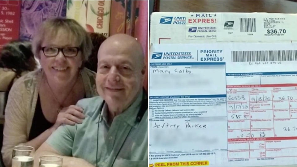 Mary Colby thought her husband's ashes were lost in the mail, after the US Postal Service failed to deliver them on time. Source: CBS 2