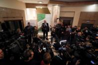 Head of Russian Anti-Doping Agency Ganus attends a news conference in Moscow