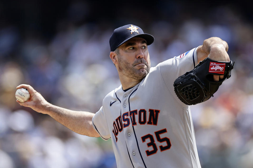 休士頓太空人在交易大限前重新找回Justin Verlander及Kendall Graveman。（MLB Photo by Adam Hunger/Getty Images）