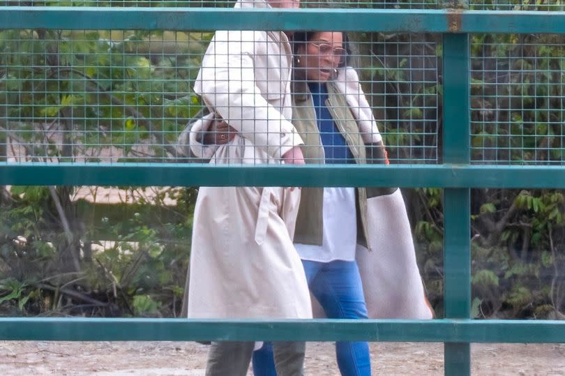 In new photos, Alison lovingly wrapped her arm around David, who is known to have trained as a body therapist, and gazed at him with a huge smile across her face