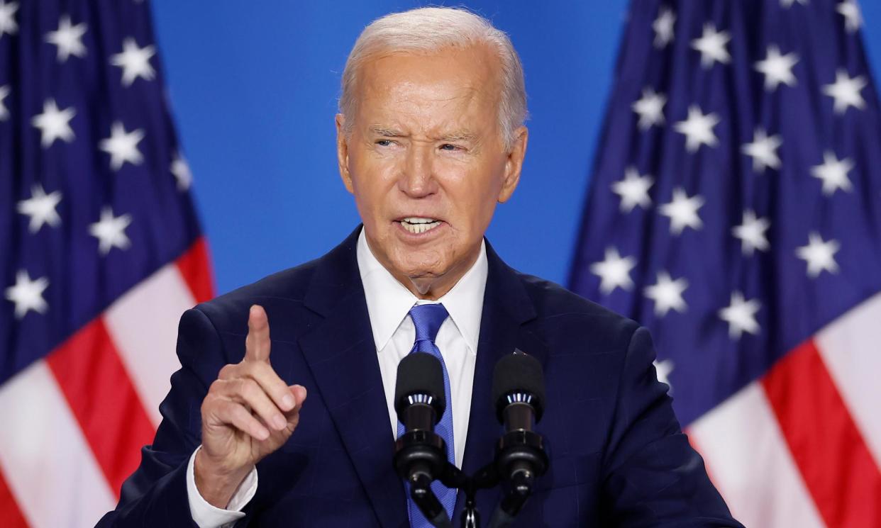 <span>President Joe Biden will deliver remarks from the White House beginning at 8pm ET.</span><span>Photograph: Kevin Dietsch/Getty Images</span>