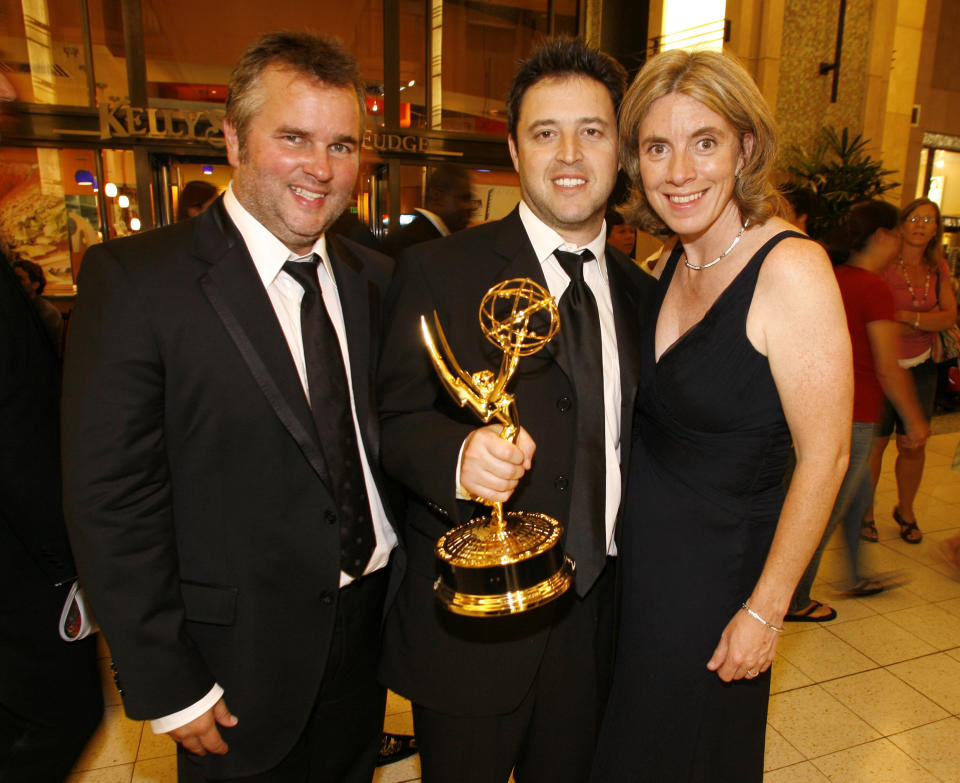 From left: Ed Glavin, Andy Lassner and Mary Connelly. (Photo: Christopher Polk via Getty Images)