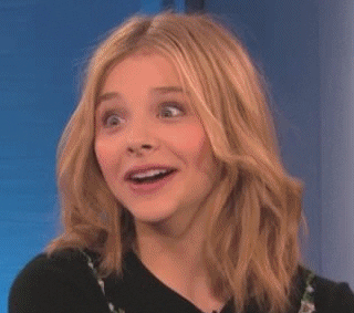 Chloe Grace Moretz looking shocked