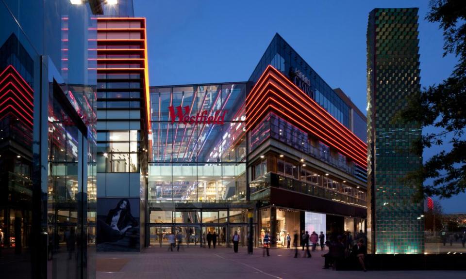 Entrance from Chestnut Plaza, Westfield Stratford City, Olympic Park, London, UK