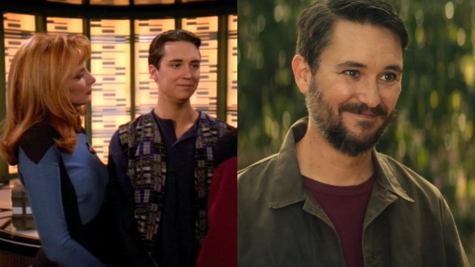 Wesley Crusher saying goodbye to his mother and Picard on TNG, and in his appearance as a Traveler in Picard season two.